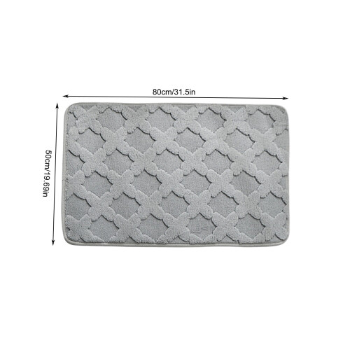 Tapis de bain antidérapant gris 51 x 79 cm 2