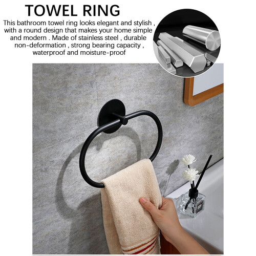 Stainless Steel Oval Towel Ring 1 Pack 2