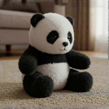 (Black Panda) Ultra-Soft Plush Dachshund Toy - Realistic Design, Comforting Companion for Emotional Healing and Hugging Fun
