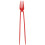 Portable Black and Red Disposable Chopsticks and Fork Set 2