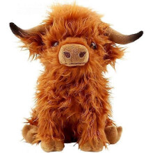 26.7cm Highland Bull Plush Toy, Plush Decoration, Suitable for Children's Birthday Gift, Thanksgiving and Christmas