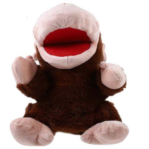 Hand Puppet Monkey Plush Toy Movable Mouth Hand Puppet Interactive Storytelling Toy