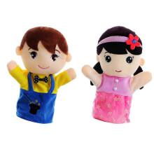 2pcs Family Members Puppets Cloth Plush Hand Doll Educational Stuffed Puppets