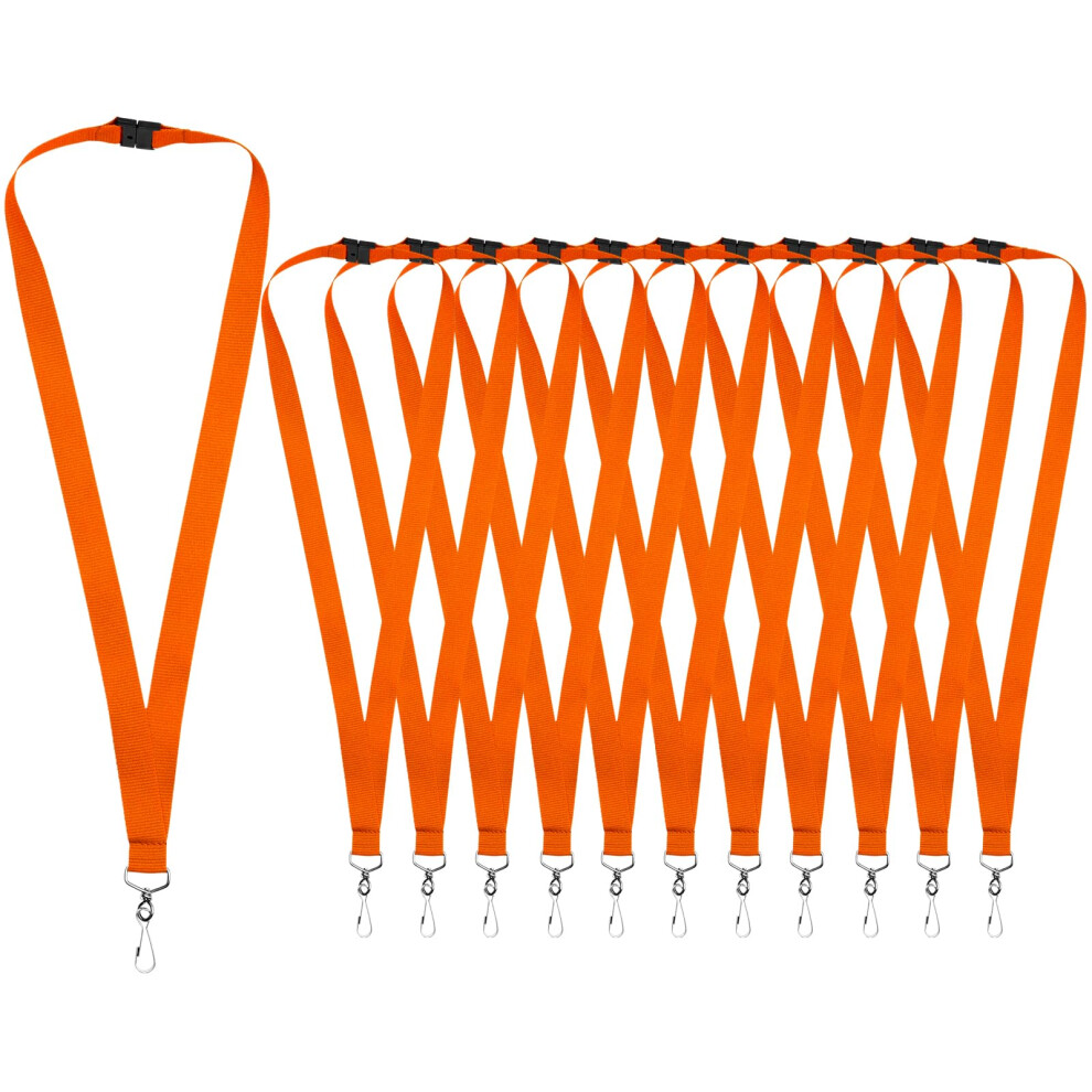 Photos - Other Office Equipment WEZEBEL 12-Pack Orange Breakaway Lanyards for id Badges, Polyester Neck Straps f