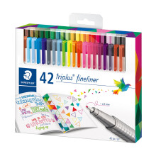 STAEDTLER Triplus Fineliner 334 Superfine Point Pens, 0.3 mm, Assorted Colours,
