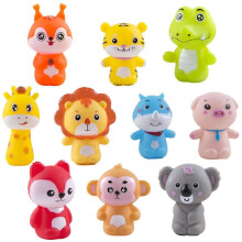 2 Sets of Animal Finger Puppets Cute Vinyl Finger Puppets Doll Props Finger Puppet Toys for Kids Toddlers