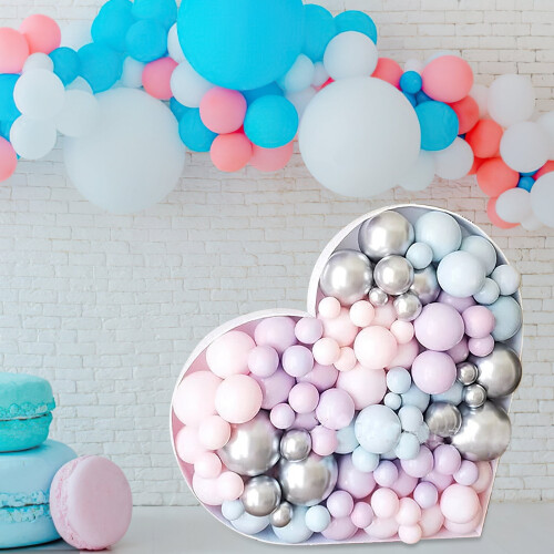 Heart-Shaped Balloon Frame White 1 Pack 2