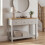 Vida Designs (White & Oak) Arlington 3 Drawer Console Table Hallway Unit 1