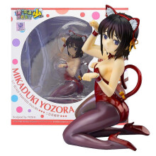 15CM Anime Boku wa Tomodachi ga Sukunai Next Mikazuki Yozora Figure 1/7 Cat Costume ver Kneeling Model Toy Doll Aciton Figure