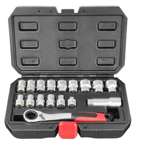 Ratchet Socket Wrench Set Mechanics Tools Kit for Vehicle Maintenance Electrical Panel Work Motor Assembly Plumbing