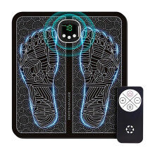 Estimulador nervioso electrónico transcutáneo, almohadilla de masaje de pies portátil y recargable para relajación muscular, alfombrilla de