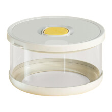 Borosilicate Glass Bento Lunch Box, Sealed Compartments Microwave Safe Container with Chopsticks & Dip Pot, White, Large Size