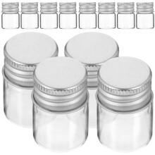 Niedliche Mini-Glasfläschchen für ästhetische Aufbewahrung, leere Probenbehälter mit Aluminium-Schraubverschluss, kleine Gläser für