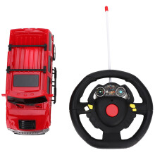 Ferngesteuertes Auto aus Metallguss für Kinder, mit Licht- und Musikfunktion, LED-Scheinwerfern und -Rückleuchten, Geländerennfahrzeug mit 4