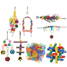 Teeth Grinding Bird Toy Collection For Parrot Cages Natural Rattan Chew Balls Acrylic Shapes With Swinging Components Mental Stimulation And