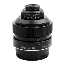 Lionsa 20mm F2.0 le haghaidh Nikon F Mount, Lionsa Fócas Láimhe le Cumas Macra Sármhaith 4.5X, Eilimintí Asféarúla agus 6 phíosa Optaic