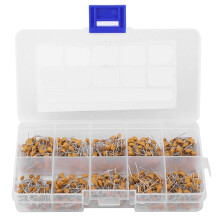 Sortiment de condensatoare performante fiabile, Kit condensatoare ceramice monolitice de 50V cu 10 valori standard pentru prototipare, reparații și