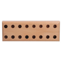Houten gereedschapsrek voor tangen, 16 gaten, gereedschapsblok, tangenrek voor het maken van sieraden, rechtopstaande opbergruimte, nette en