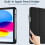 Capa para iPad de 10ª geração, 10,9 polegadas (modelo de 2022), com capa frontal tripla para visualização e digitação, suporte para Apple 4