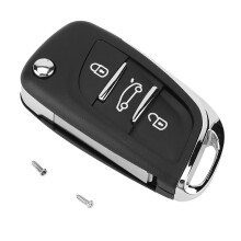 Coque de remplacement durable pour clés Peugeot 307, 408 et 308, étui à rabat avec lame vierge et protection intégrée, en plastique ABS