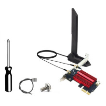 RTL8922AE WiFi7 PCIe Adapter+12DB Antenna Built-in Wireless Network Card Tri Band 2.4G/5G/6GHz 6338Mbps BT5.4