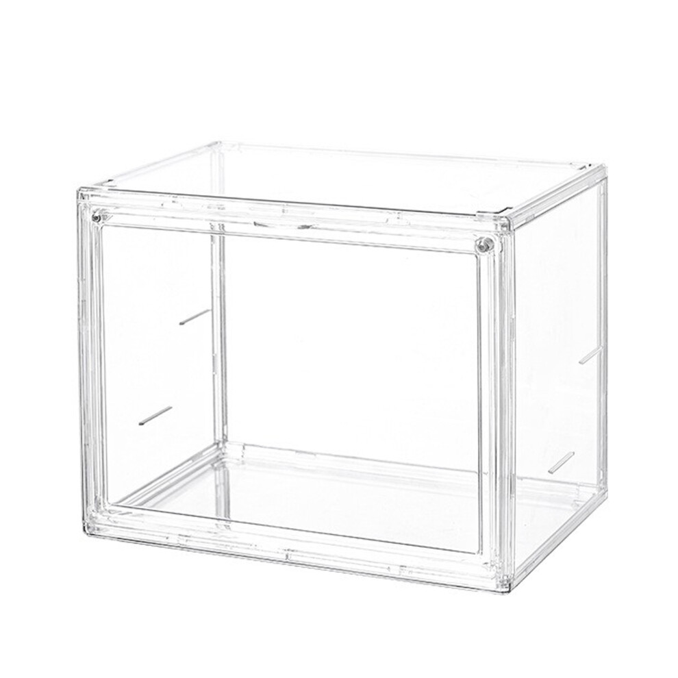 Showcase For Cosmetic, Large Figures Collectibles Display With Stackable Plastic Storage Bins And Clear Acrylic Display Case, Dustproof Book & 9071309401257