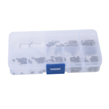 M2-Nutenkasten-Set für RC-Modellanwendungen, Sortiment an Innensechskantschrauben mit Knopfkopf, M2-Edelstahlbefestigungselemente mit
