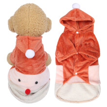 Simpatico costume per cani per animali domestici, vestiti morbidi per cani con chiusura a scatto, maglione con cappuccio in flanella per cani per