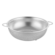 Strecurătoare pentru bucătărie, strecurătoare din oțel inoxidabil cu plasă microperforată, mânere ergonomice, design cu picior pentru