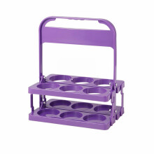Gjenbrukbar drikkeutleveringsholder med håndtak, slitesterk konstruksjon, sammenleggbar koppholder for matleveringstjenester, drikkeholder for
