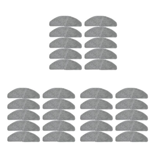 30X Cleanable Microfiber Mop Cloths Replacement Parts for Midea S8+ M7 Pro Robotic Vacuum Cleaner