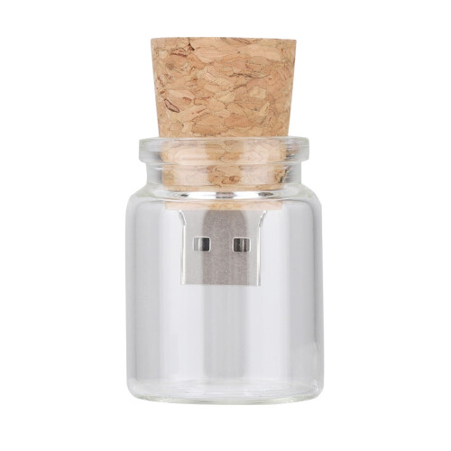 Portable Flash Drive With Wooden Finish Floating Bottle Design High Speed USB Interface Creative Data Storage Stable Performance Plug And Play For