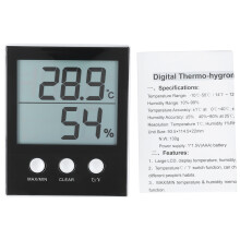 Multi-functional Clock Digital LCD Screen Temperature Meter LCD Digital Hygrometer With Smart Alarm With Snooze Indoor Outdoor Thermometer Data