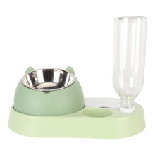 Detachable Stainless Steel Bowl Double Dog Cat Bowls Automatic Water Dispenser For Cats And Dogs No Spill Feeder Flume Baffle Design Multi Purpose
