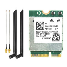 RTL8922AE WiFi7 Card 6338Mbps Tri-Band 2.4G/5G/6G Bluetooth5.4 M.2 NGFF Wireless WiFi Card for Win10/Win11+8DB Antennas