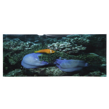 Fish Tank Background Sticker3D Underwater Scene Adhesive Wallpaper Waterproof Non Glare Not Easy To Fade High Transparency Bright Color For Aquarium