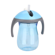 Gobelet d'apprentissage pour enfants avec paille, sans BPA, technologie à débit rapide, paille en silicone souple, surface antidérapante, double