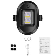LED stroboskopické světlo pro dron, zábleskové světlo proti kolizi, super jasné, FAA dron, noční létání, snadná instalace, dobíjecí