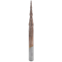 CNC-Fräser mit Kugel- und Spiralprofil, konischer Kugelkopffräser für 2D/3D-Fräsarbeiten, Aufwärtsspiralfräser mit 2 Schneiden und