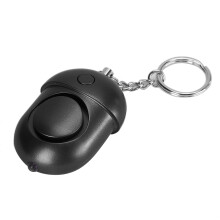 Biztonsági riasztó kulcstartó LED lámpával, 130 dB hangos riasztási hang a személyes védelem érdekében, kiváló minőségű, kompakt,