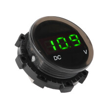 Panel Gauge Digital Display Voltmeter Waterproof LED Voltage Meter For Motorcycle Boat Anti Reverse Connection Short Circuit Protection Compatible