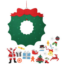 Parent Child Activity Creative Play Set DIY Felt Christmas Tree with Kid Friendly Christmas Decor Wall Hanging Decorations for Toddlers Classroom