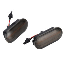 Plug and Play LED-sidomarkeringsljus fram, bärnstensfärgad, rökfärgad full LED-lins, vattentät, hållbar ABS-plast, ultraljudstätning, IP66,