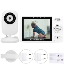 Babymonitor med nattsyn og appkontroll, videobabymonitor toveis tale temperatursensor digitalkamera senderekkevidde lydaktivert