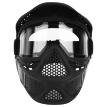 Paintball Mask With Goggles High Transmittance Polycarbonate Lens Soft Face Foam Breathable And Durable Adjustable Strap For Tactical Shooting Games