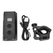 Power Bank Function Led Display Waterproof Bike Light, Adjustable Beam Options Usb C Rechargeable Dual Lens Design Bicycle Front Light For Night