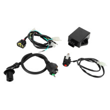 Spark Plug Wire Harness CDI Ignition Coil Rebuild Kit Kill Switch Key Switch Pure Copper Core For4Stroke Dirt Bikes Easy To Install Compatible With