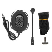 Tactische headset voor militair gebruik en airsoft, walkie-talkie headset met geventileerde oorkussens en versterkte polymeerconstructie, ontworpen