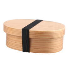 Contenedor de almuerzo de madera natural, bento con aislamiento multicapa, bento de artesanía japonesa, cuenta con diseño de compartimentos para