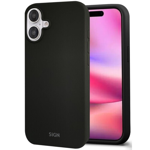 Funda de Silicona Líquida para iPhone 16 Plus - Negra